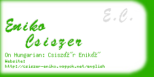 eniko csiszer business card